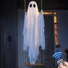 5 футов Подвесной Качающийся Призрак Хэллоуин Украшение Светодиодная Подсветка Наружное Большой Белый Призрак Качающийся Хэллоуин Декор для Двора Дерева Передней Веранды
