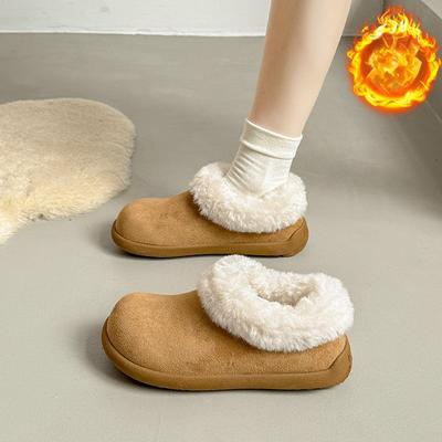 Женские зимние теплые нескользящие спортивные хлопковые ботинки большого размера с меховой отделкой и мягкой подошвой, меховой подкладкой до щиколотки