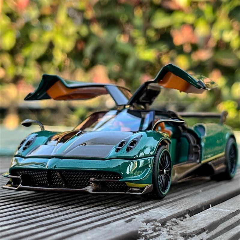 1/24 Pagani Huayra BC Сплав Спортивная Модель Литой Металл Гоночный Автомобиль Транспортные Средства Модель Симуляция Звук Свет Коллекция Детская Игрушка Подарок