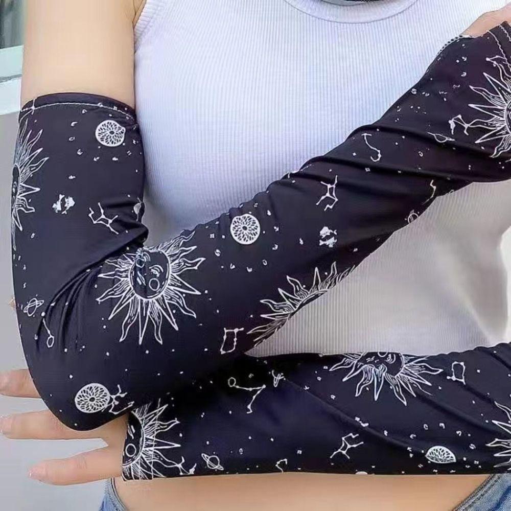 Ледяной шелк Солнцезащитная манжета Защита от УФ-лучей Длинные перчатки Подарок Рукава для рук Бег Рыбалка Велоспорт