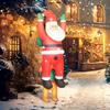 7FT Hanging Christmas Inflatable Santa with Dog, Christmas Blow Up Decoration with Built-in LED Lights for Garden, Indoor Outdoor Home Decor