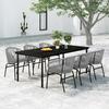 VidaXL 7-piece Garden Dining Set Grey 3099237