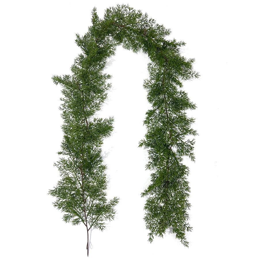 1.8 Meters Plastic Pine And Cypress Rattan Green Wedding Christmas Day Decoration Simulation Rattan Pine Needles Fake Plant Wall Hanging