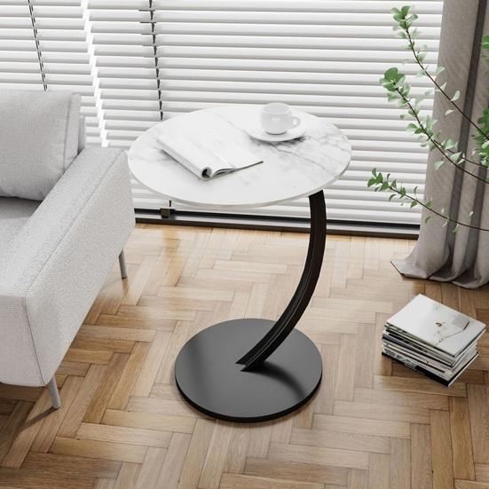 Yousheng Круглый приставной столик Современный диван Диван-кровать Маленький C-образный приставной столик Офис Гостиная Спальня Прикроватная тумбочка Кофейный столик Многофункциональная тумбочка
