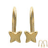 [K3828] - Gold Plated 'Butterflies' Earrings - 5 Mm