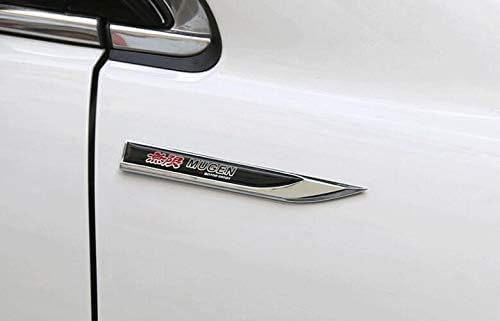 Боковой Эмблема Крыла Honda Mugen, Декоративная Накладка на Крыло Sport, 3D Наклейка, Металлический Хромированный Логотип (2 куска) (МУГЕН)