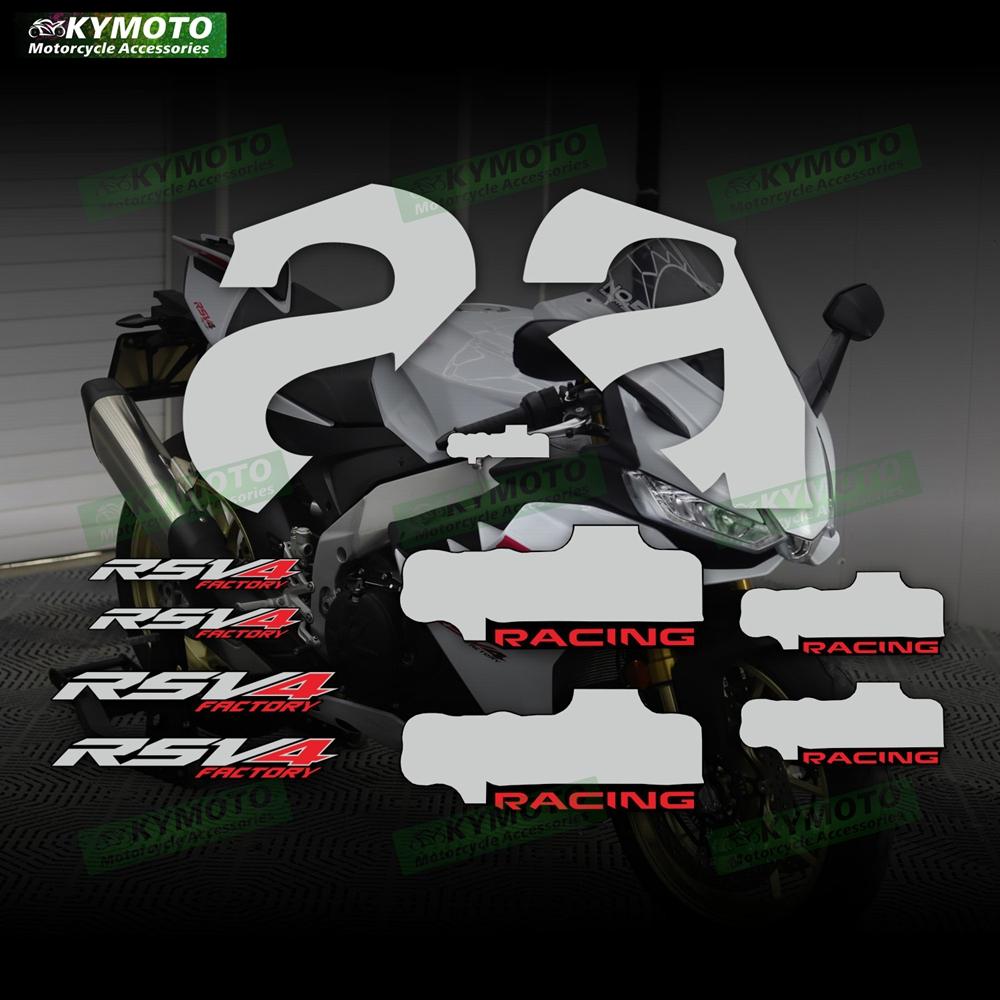 Для Aprilia RSV4 2021 2022 2023 2024 Аксессуары для мотоцикла Наклейка на обтекатель Полная светоотражающая водонепроницаемая наклейка на весь мотоцикл Комплект для всего мотоцикла