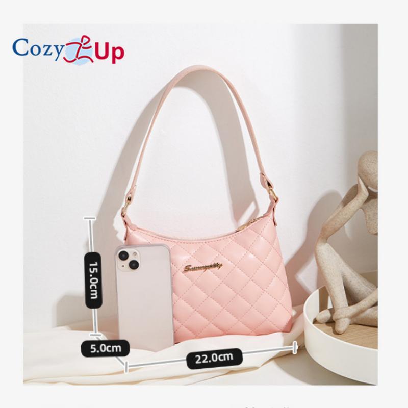 Cozy Up Fashionable Underarm Bag, Single Shoulder Diamond Pattern Texture Women's Bag