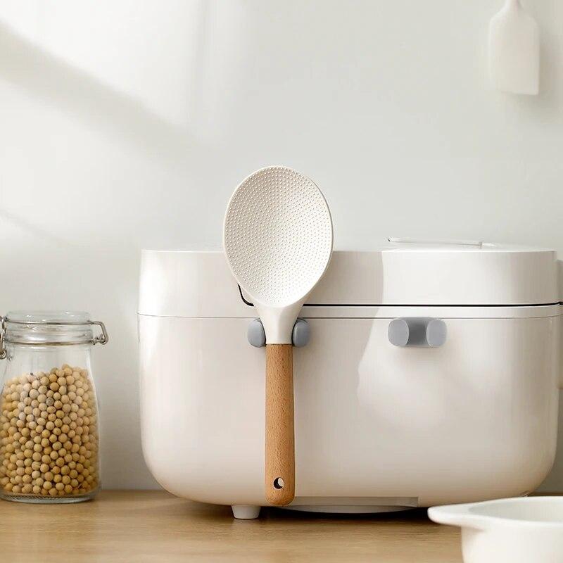 Подставка для ложки для риса, силиконовая полка для хранения, настенная полка для кухонной плиты, подставка для размещения