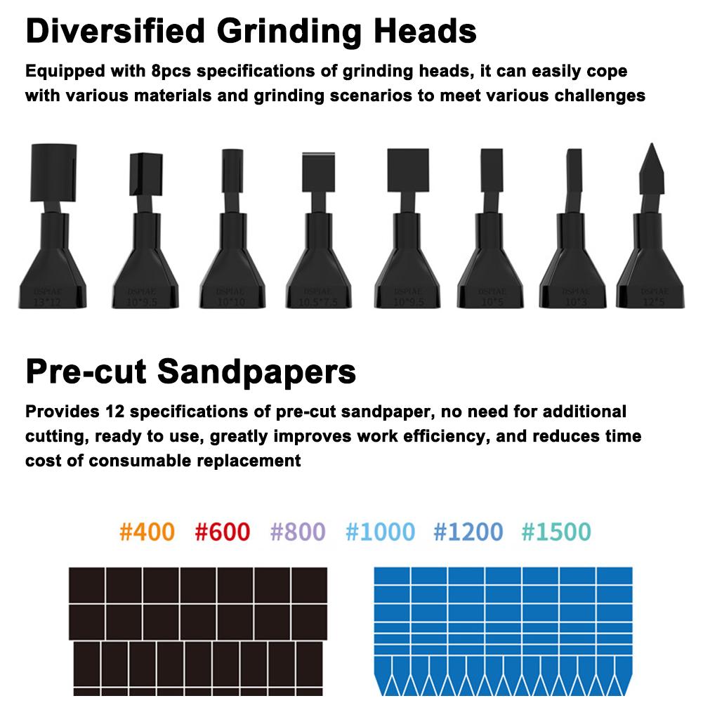 DSPIAE электрическая шлифовальная ручка с возвратно-поступательным движением, модель DIY шлифовально-полировального станка, 3-скоростная