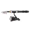 Fishing Rod Reel Combo Full Kit 1.5m Telescopic Fishing Rod Spinning Reel Set with Hooks Soft Lures