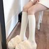 Женские повседневные осенне-зимние носки Harajuku Lolita, вязаные длинные носки, однотонные чулки, носки до щиколотки