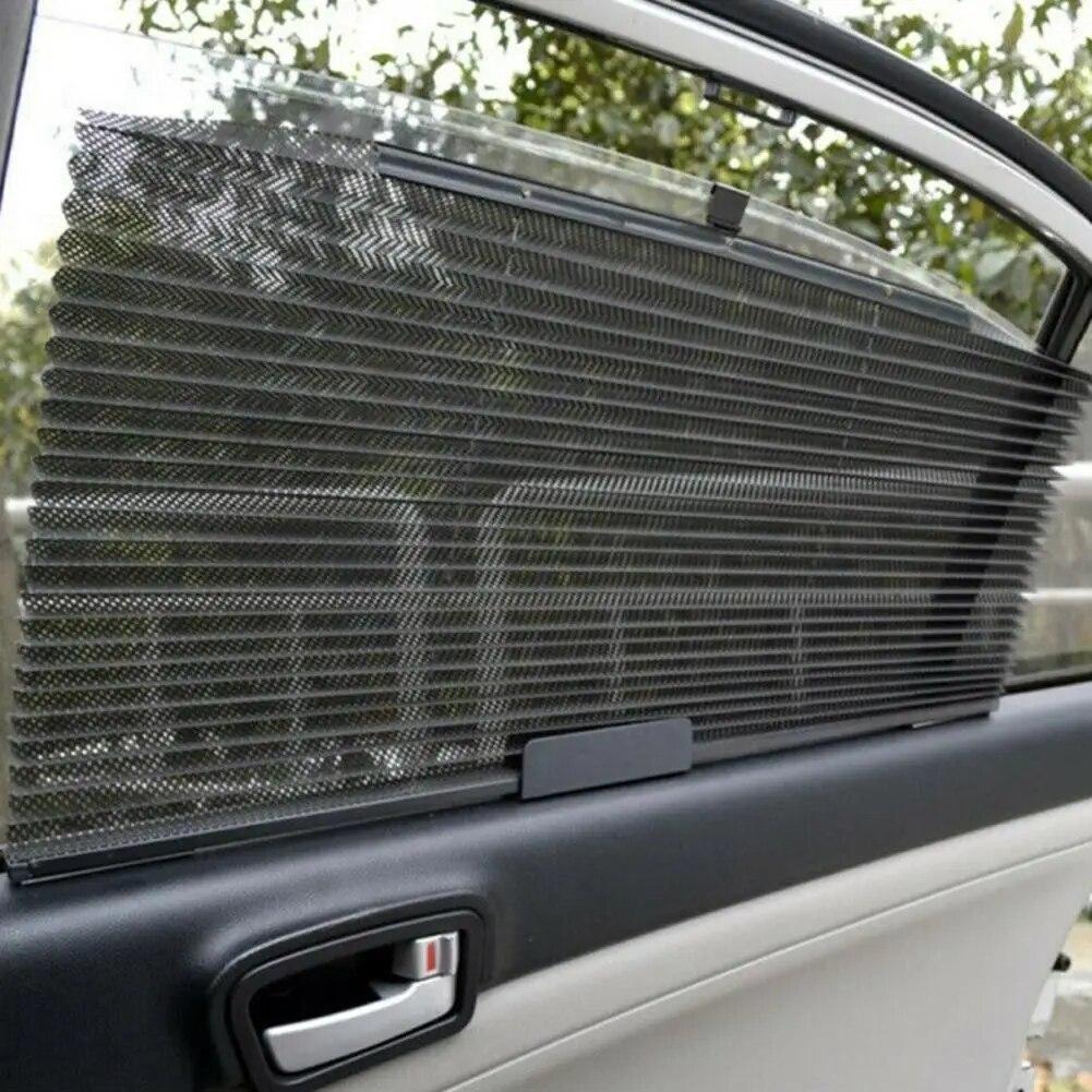 Car Automatic Retractable Parasol Car Side Window Mesh UV Protector Sun Blinds Curtains Protect Sunshade Shade Sun E7L6