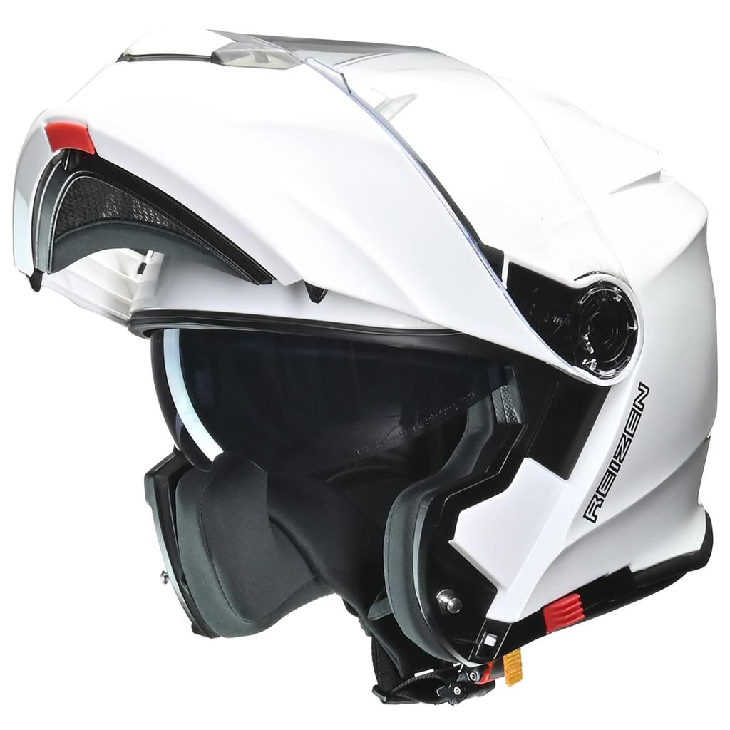 LEAD Motorcycle System Helmet with Inner Shield REIZEN White L Size (59-60cm)