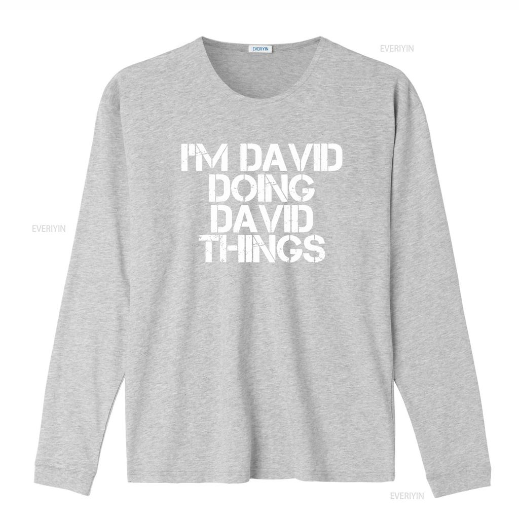 I M DAVID DOING THINGS Funny Christmas Idea T Shirt vintage Washed streetwear Casual Top For Everyday Wear designer clothes