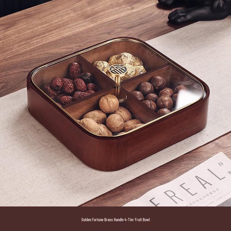 Naijiang Solid Wood Chinese Style Snack & Candy Tray