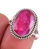 Red Ruby(Simulated) Gemstone Handmade 925 Sterling Silver Gift Ring S.7.5 H9f78