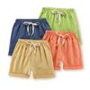 Детские шорты для мальчиков и девочек, льняные летние повседневные брюки с эластичной резинкой на талии, шорты