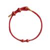Браслет из бисера, золотой, знак зодиака года, красный, ручной работы, на веревочке