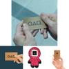 Пригласительная открытка «Игра в кальмара», раунд шесть, с яркой Pop It игрушкой-антистресс для снятия напряжения и сенсорной игры