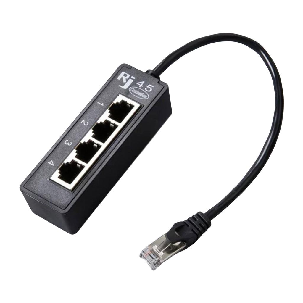 RJ45 Ethernet-сплиттер-кабель-адаптер, сетевой удлинитель с 1 по 4 порта, быстрая скорость для дома и офисов