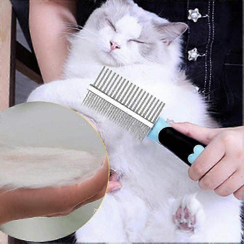 Double Sided Pet Grooming Comb for Dogs and Cats - 2 in 1 Hair Care Tool WGQ