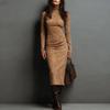 Сексуальное облегающее платье с длинным рукавом и пальто Осень/Зима 2025 - Женская элегантная юбка-карандаш с запахом на бедрах
