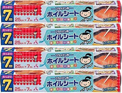 Фольга для сковородок 25см x 7м x 4 штуки [Оптовая покупка] Kicinto-san