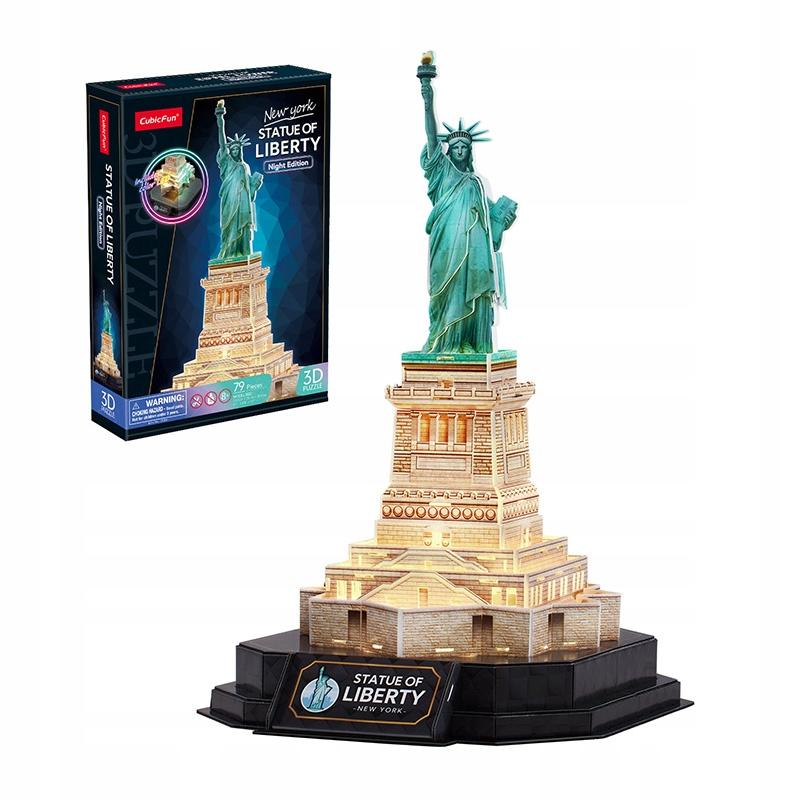 Cubic fun puzzle 3d statue of liberty statua edycja nocna night led l536h