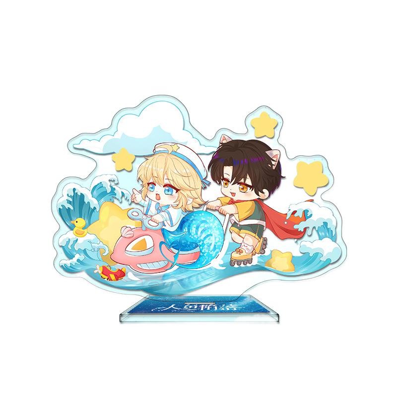 Серия Jinyu Luoluo, акриловый стоячий знак HD, двухсторонний сэндвич, ремесло, белый год Чу, Ланбо Рами, друзья вокруг