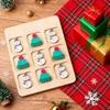 Christmas Wooden Board Game Santa Snowman Reindeer Tree Pieces 2 Player Mini Chess Board Puzzle Toy Party Classical Strategic Tabletop Game