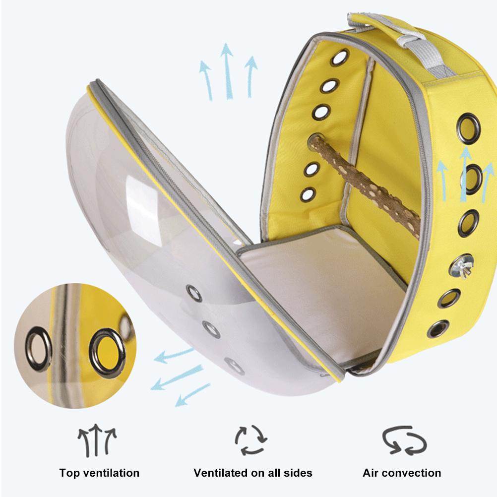 Переноска для попугаев для птиц, дорожная сумка, рюкзак, космическая капсула, прозрачный рюкзак, дышащий попугай