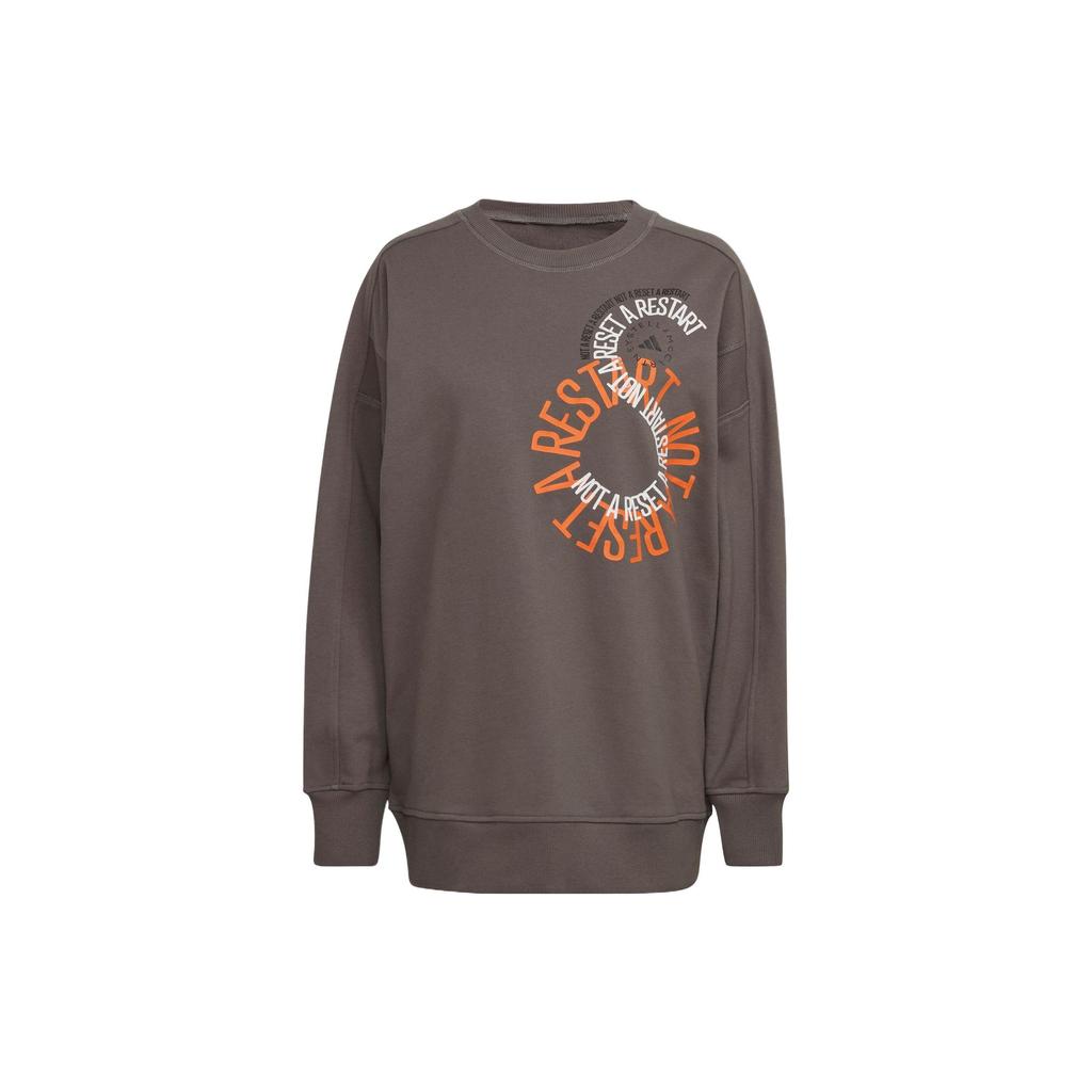 adidas Толстовка с длинными рукавами и круглым вырезом X Stella McCartney, женские топы, коричневый IB5889