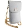 Hello Kitty Handbag HKOWBPGHDLMS Silver Leather Metal Logo Chain