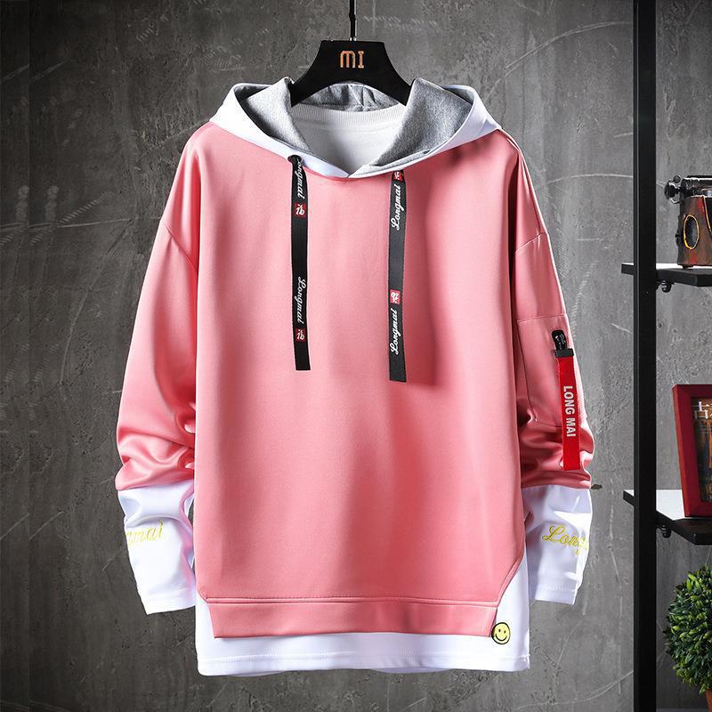 Men's Trendy Korean-Style Hooded Jacket: Youthful, Handsome Two-Piece Sweatshirt for Spring & Autumn