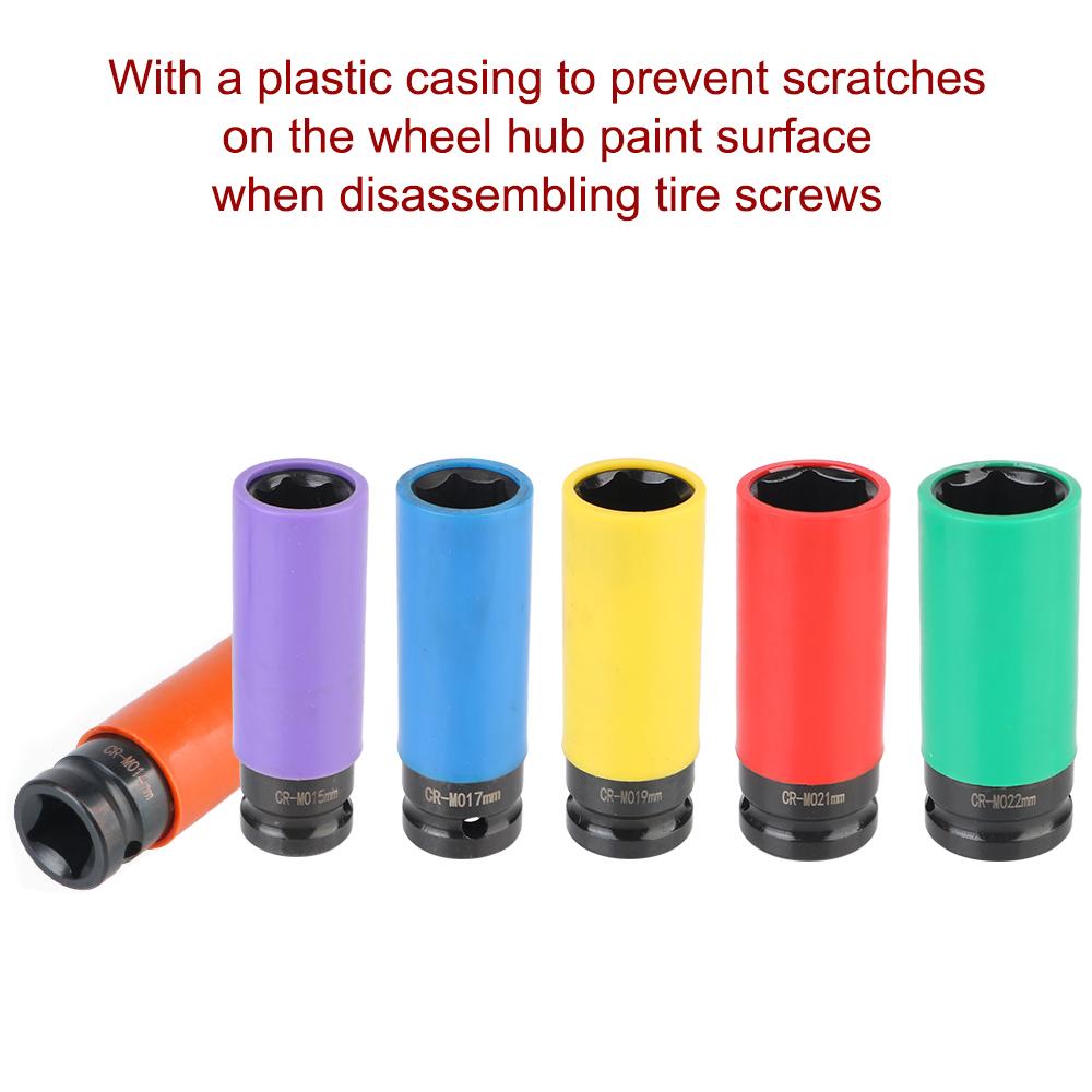 6-гранный 1/2 дюйма привод торцевая головка для колесных гаек набор головок для колес ударный гайковерт защита колеса набор ударных головок сталь CR-MO