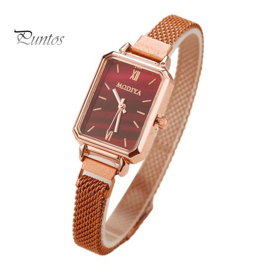 Женские часы с продолговатым циферблатом, кварцевый механизм, изысканный указатель, высокая точность, украшение без задержки, легкие женские наручные часы