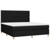 Vidaxl Континентальная кровать с матрасом, черная, ткань 160x200 см