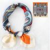 Women'S New Fashionable Atmosphere Simulation Silk Scarf Neck Protection Scarf Spring Summer Autumn Square Scarf