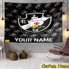 Custom Name Vasco Da Gama Crest Design Tapestry Room Decoration Wall Hanging for Living Room Bedroom, dormitory, Birthday and Christmas gifts