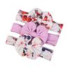 3 Pcs/Set Bowknot Baby Headband Floral Print Kids Girl Hairband Children Turban Hair Accessories