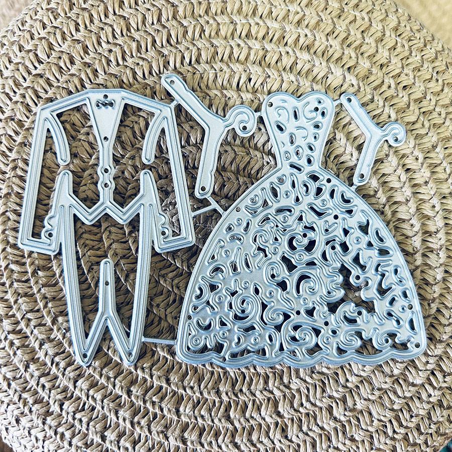 Couple Wedding Metal Cutting Dies Stencil for DIY Scrapbooking Photo Album Embossing Paper Cards Crafts Diecuts