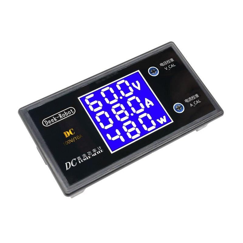 Цифровой вольтметр-амперметр-ваттметр LCD, измеритель напряжения, тока, мощности, детектор напряжения, тестер, монитор DC 0-100В 10А 1000Вт