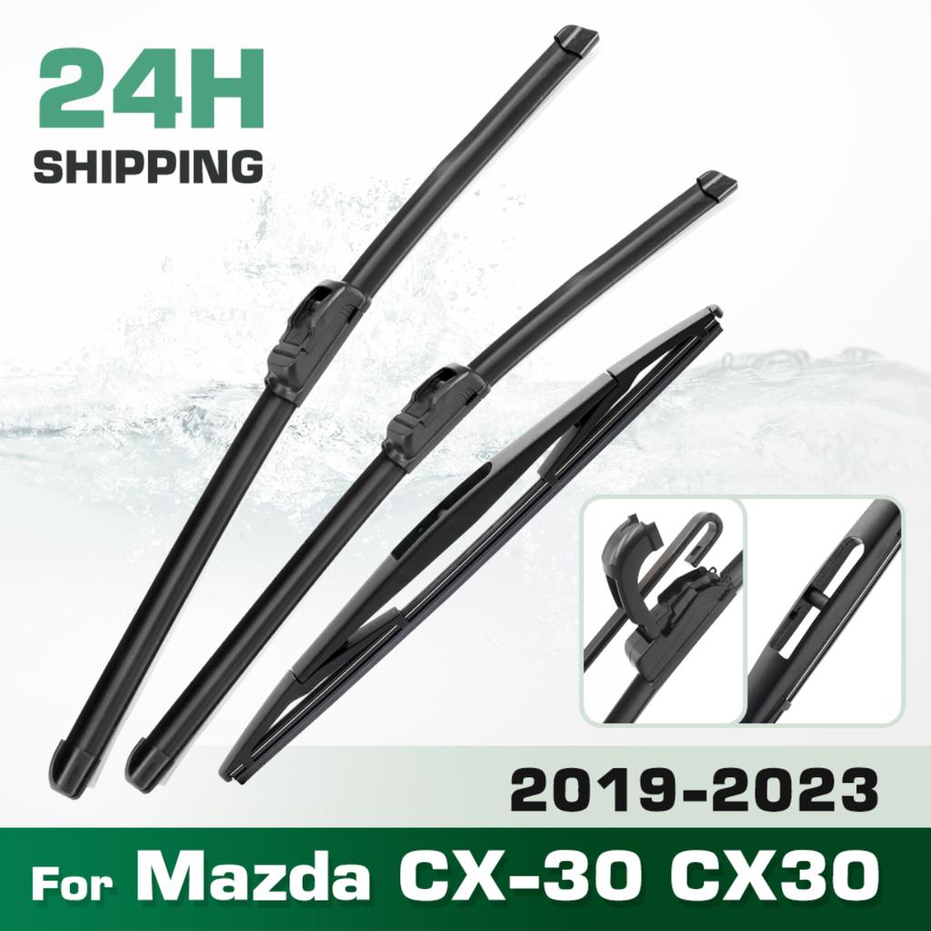 For Mazda CX-30 CX30 2019-2023 2020 2021 2022 Wiper Front & Rear Wiper Blades Windshield Windscreen Window Brushes 26"+16"+14