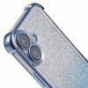 For iPhone 16 Case Glitter TPU Phone Cover Reinforced Corners - Blue