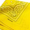 kakatrend bandana yellow paisley 100% cotton adult bandana handkerchief cotton bandana unisex durag large 55cm x 55cm
