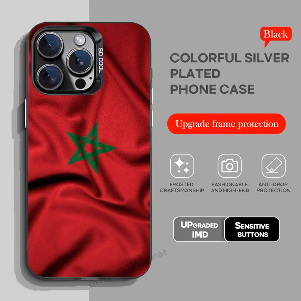 Morocco Flag phone Case for iPhone 17 11 12 Pro Max Plus Mini Air SE 16e 14 15 16 13 Soft Shell