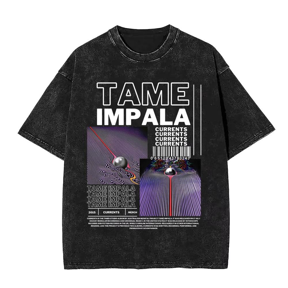 Washed Pop Rock Band Tame Impala Album Logo T Shirts TInner Speaker Tshirt Lonerism T Shirt Currents Tshirts The Slow Rush Tee