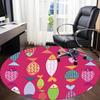 1pc Fishes Pattern Office Round Area Rug, Indoor Mat Suitable For Office, Under Office Chairs Bedroom Living Room Home Decor, Room Deco 045