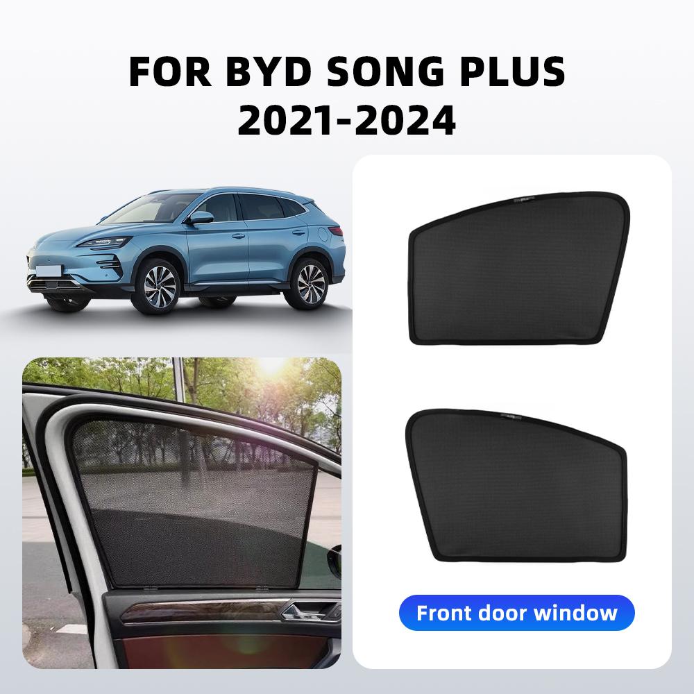 Для 2024 2025 2026 BYD Song Plus Seal U EV Магнитная сетка-шторка от солнца на боковые окна автомобиля Переднее лобовое стекло